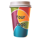16OZ (473ML) SINGLE WALL CUSTOM COFFEE CUPS - BOX OF 1000