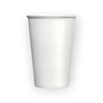 2 plain white single wall cups 16oz