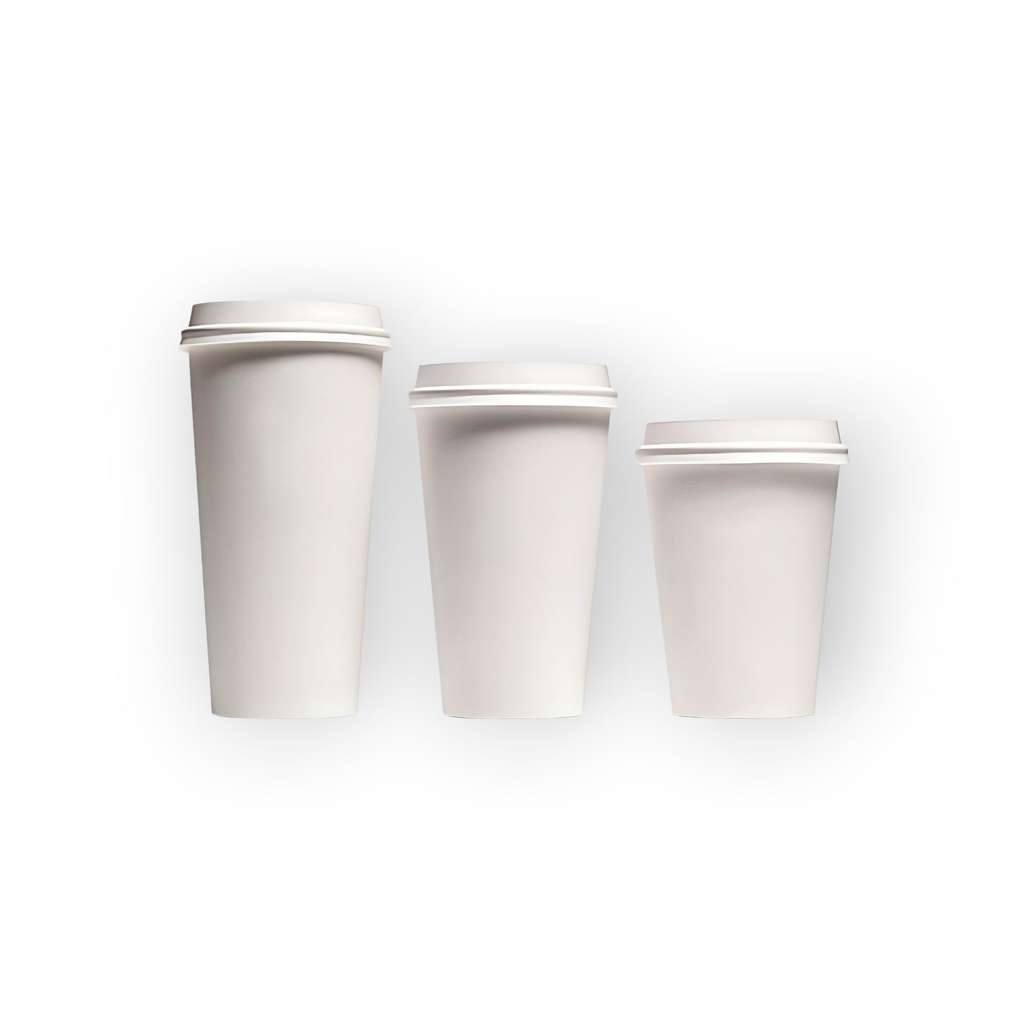 plain white single wall cups 16oz 3 cups