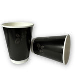  Black Double Wall Cups 12oz