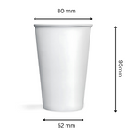 8oz Plain White Single Wall Cups 3