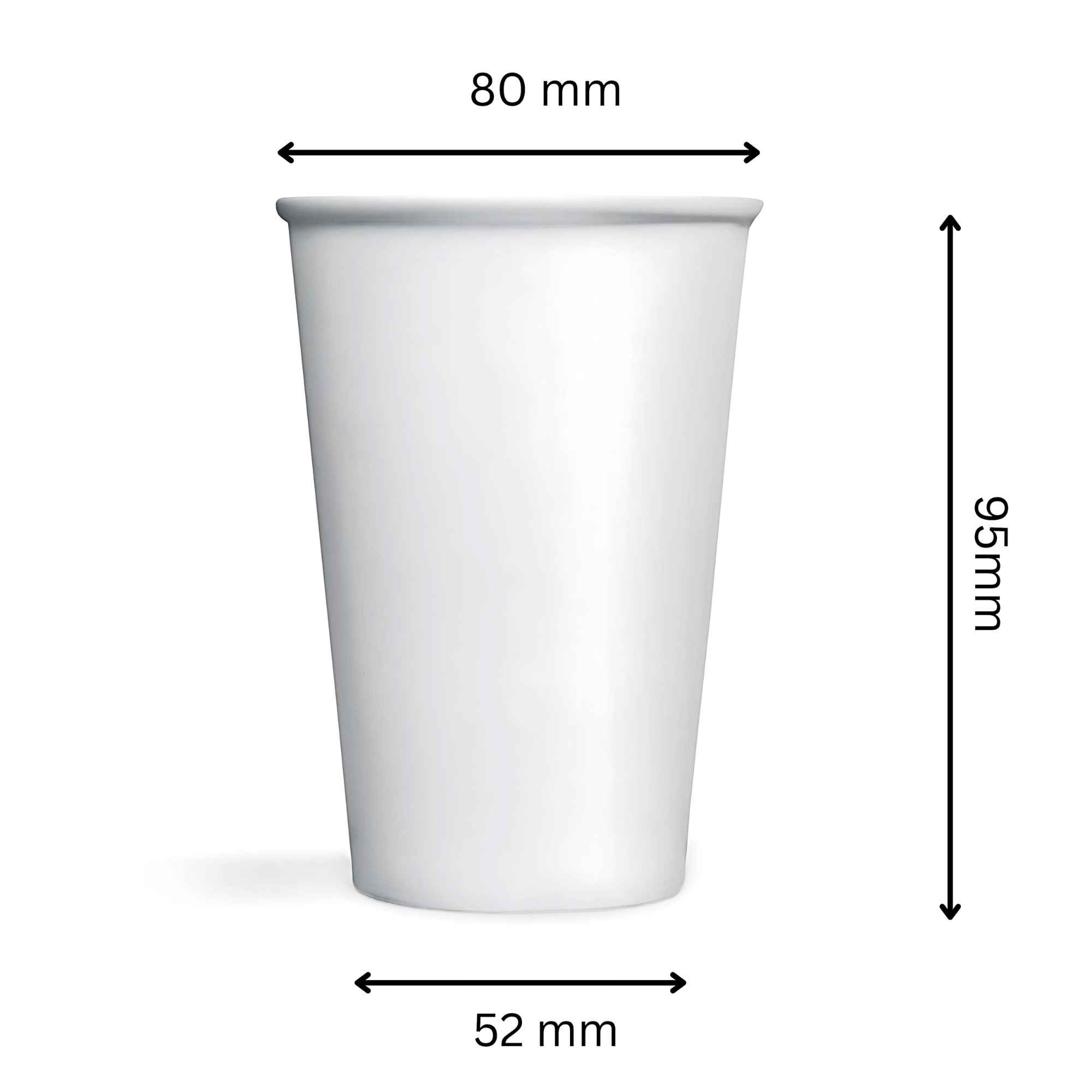 8oz Plain White Single Wall Cups 3