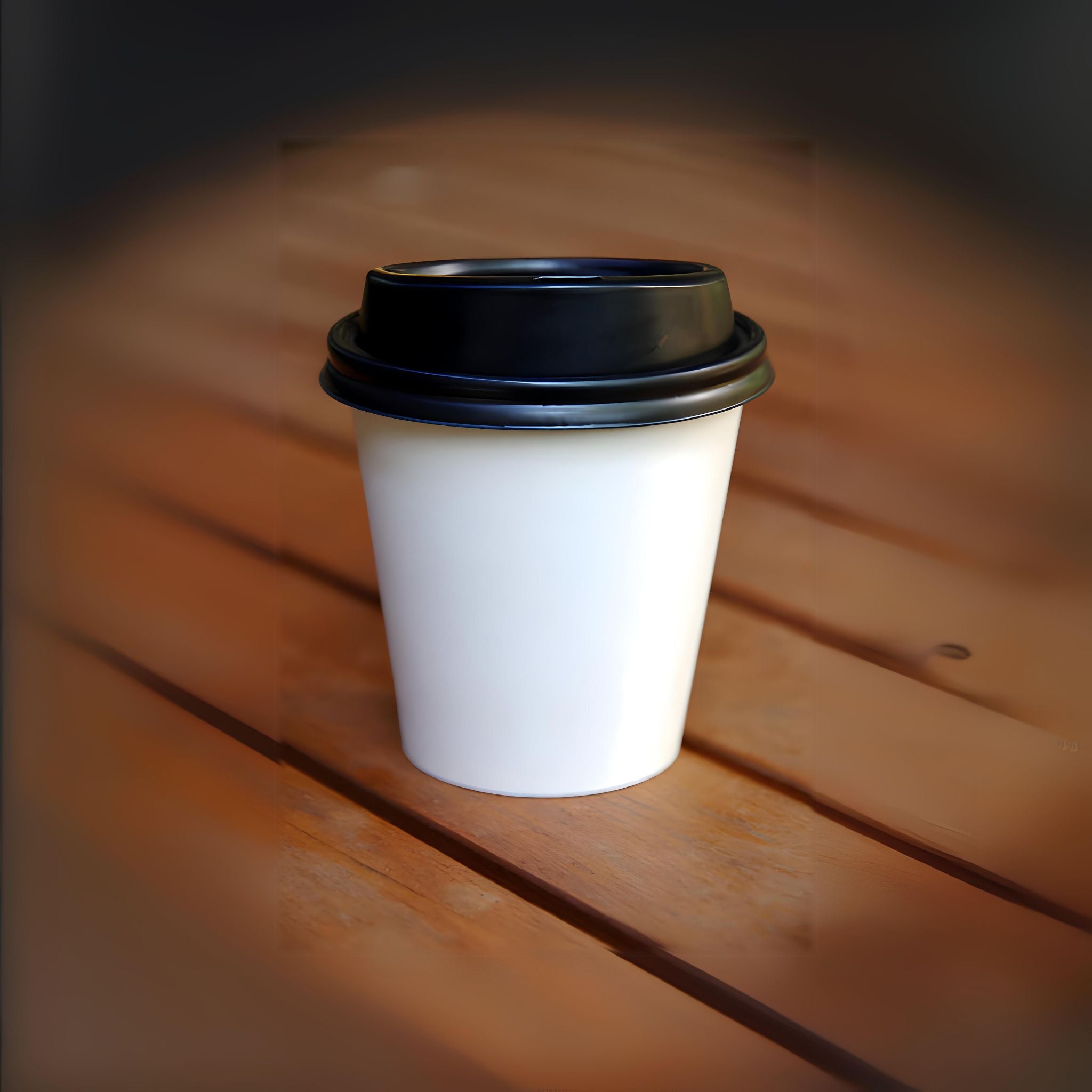 8oz Plain White Single Wall Cups 4 