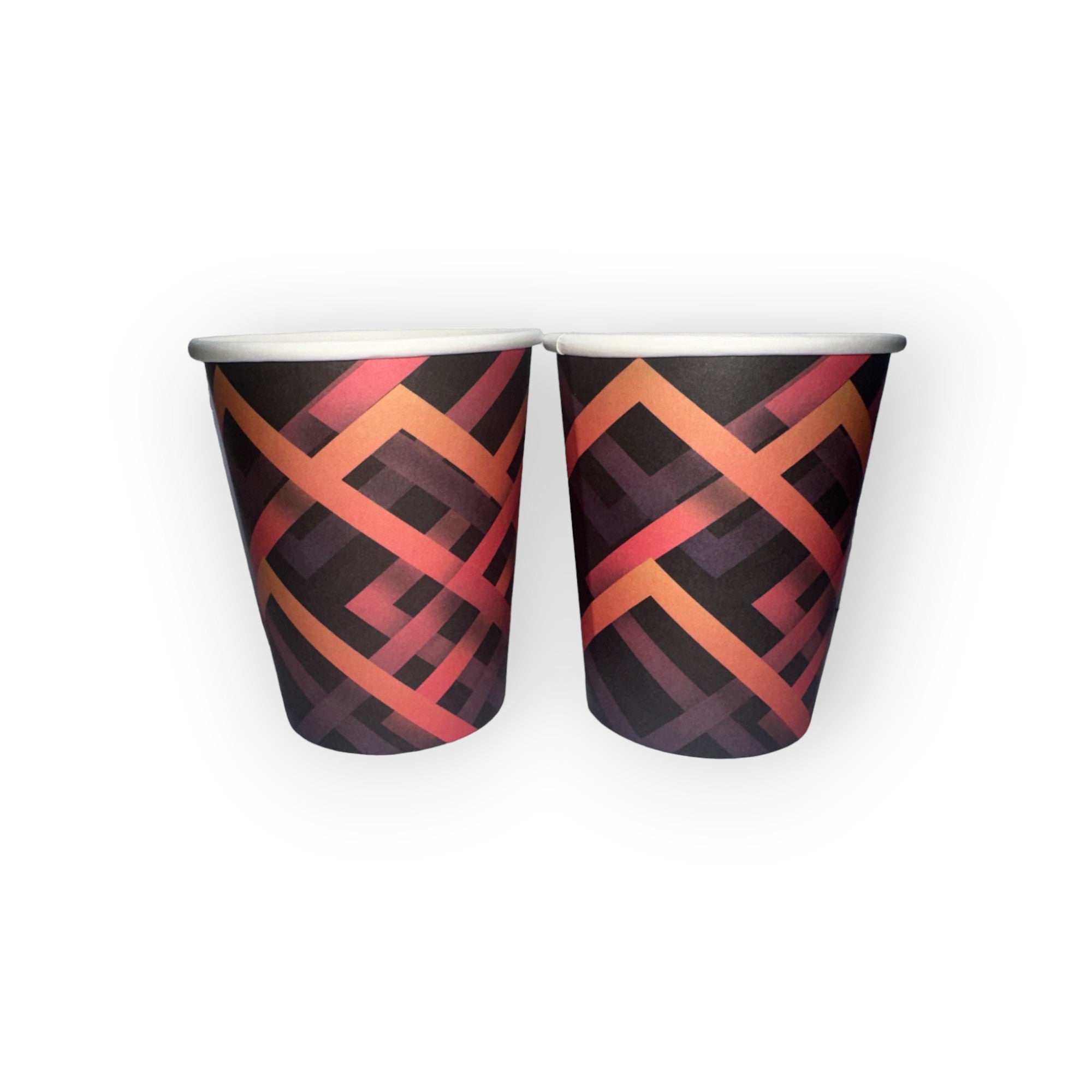 Geometric 8OZ (237ML) SINGLE WALL CUSTOM COFFEE CUPS