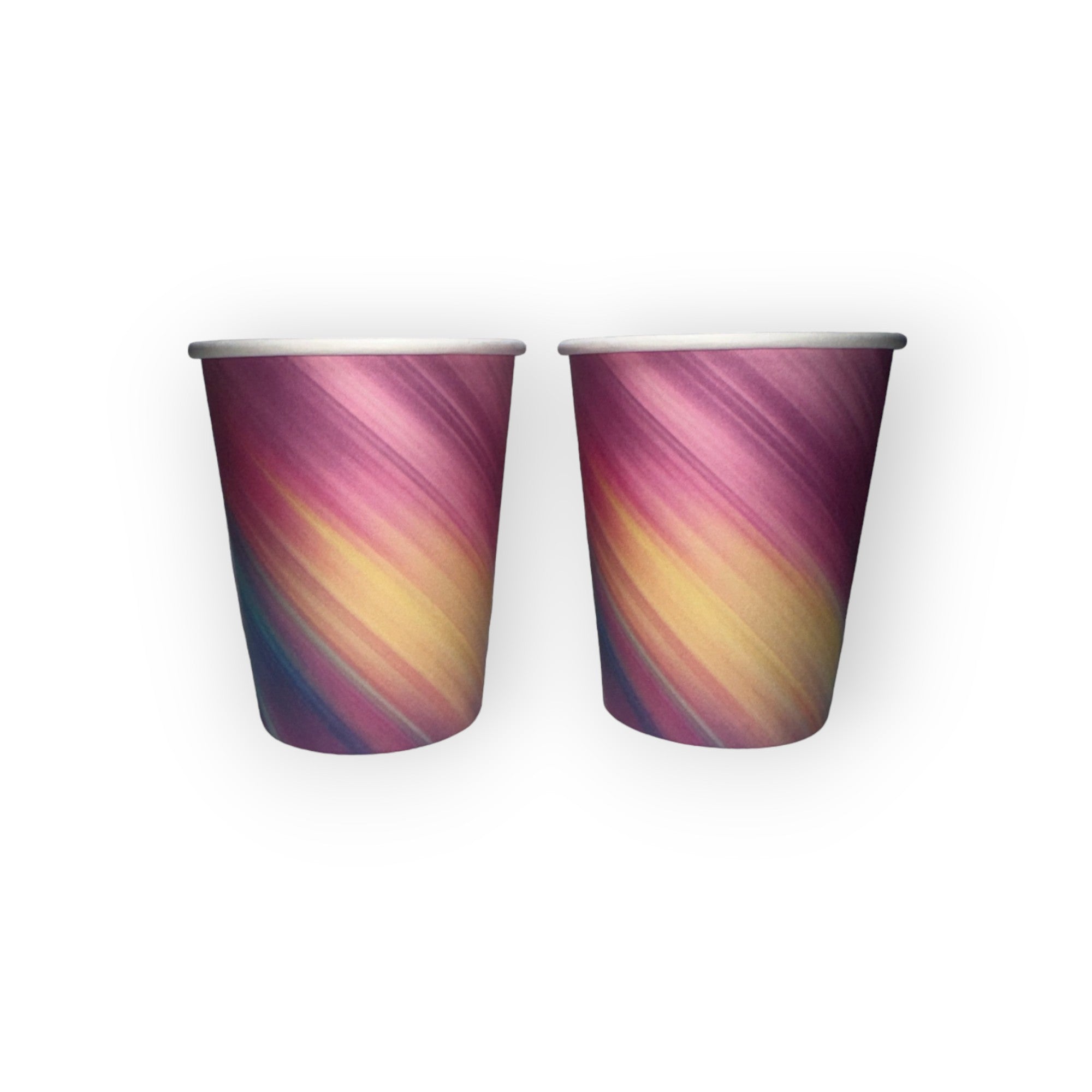 rainbow single wall custom cups 