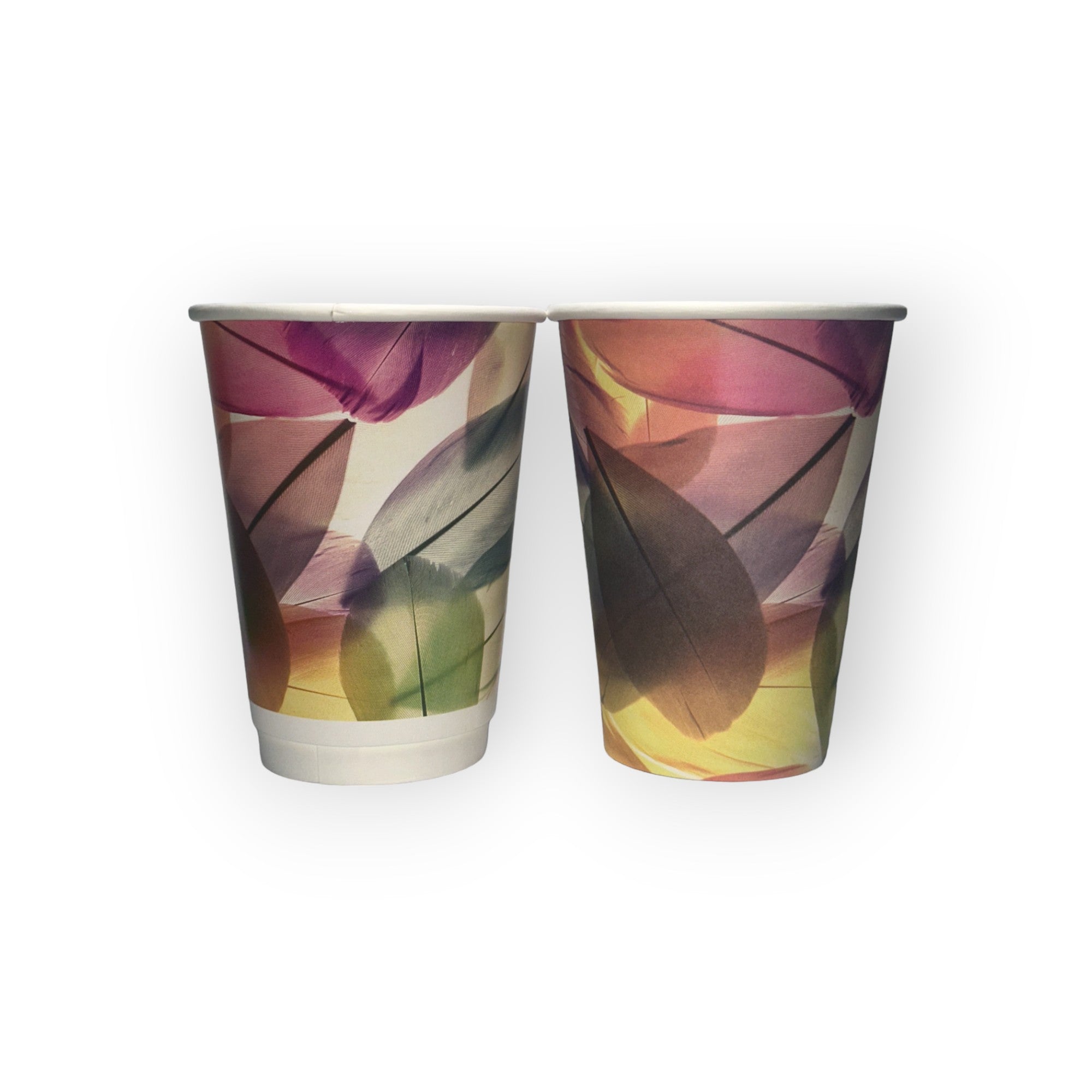 Feathers 12OZ (355ML) SINGLE WALL CUSTOM COFFEE CUPS