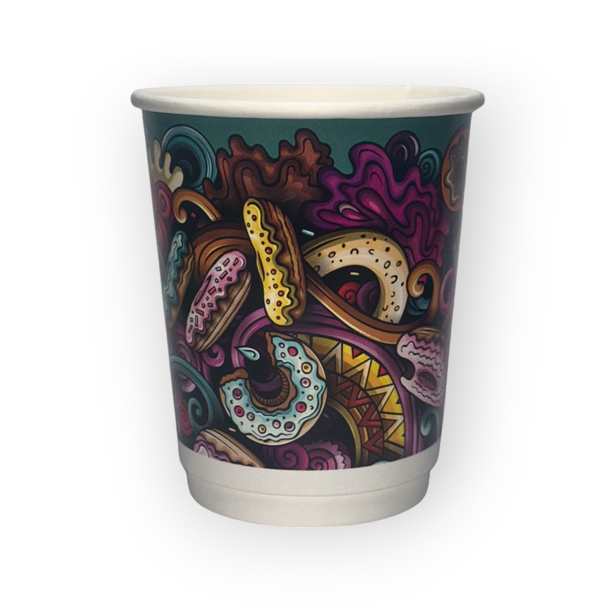 Donuts 8OZ DOUBLE WALL CUSTOM COFFEE CUPS 