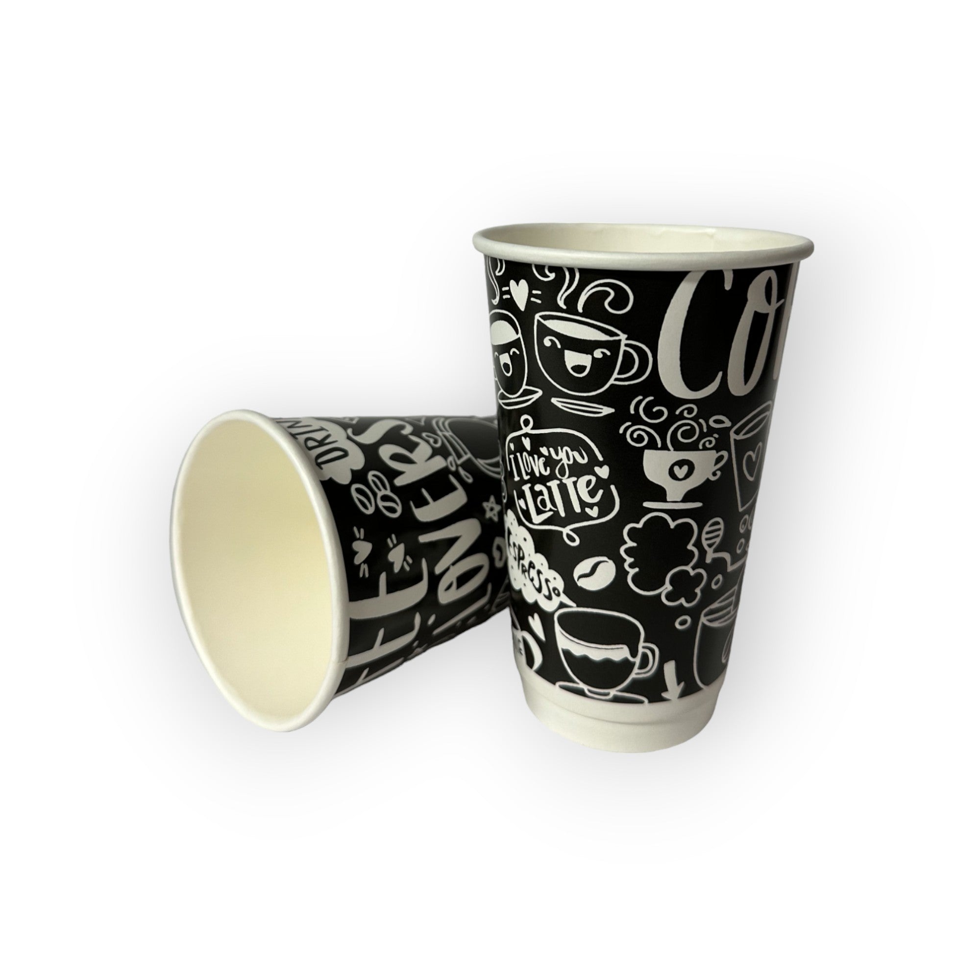 Black Board 16OZ (473ML) DOUBLE WALL CUSTOM COFFEE CUPS 2