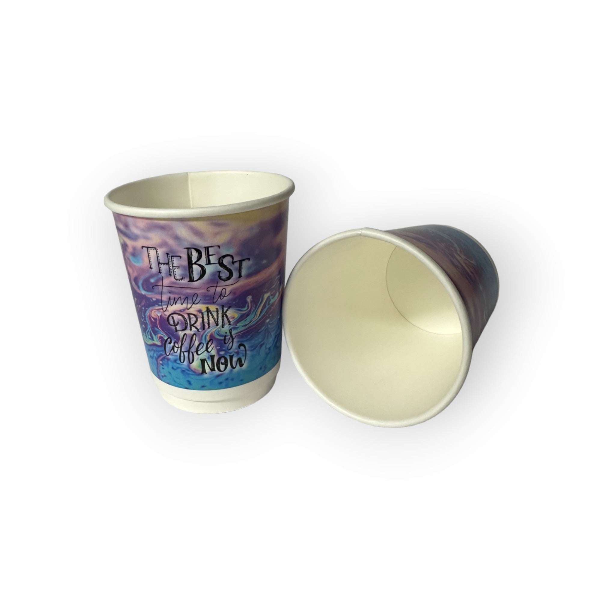 Abstract 8OZ (237ML) DOUBLE WALL CUSTOM COFFEE CUPS