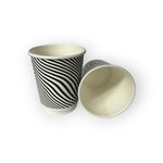 Black Stripes 8OZ (237ML) DOUBLE WALL CUSTOM COFFEE CUPS