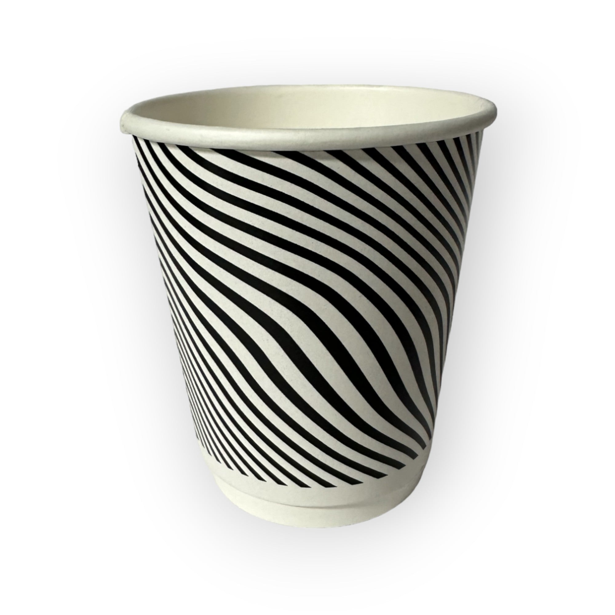 Black Stripes 8OZ (237ML) DOUBLE WALL CUSTOM COFFEE CUP