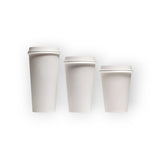 4 Plain White Single Wall Cups 12oz