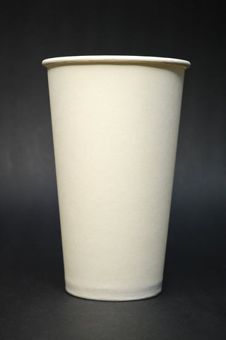 16oz Plain White Single Wall Cups carton of 1000 cups