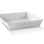 white corrugated kraft trays 